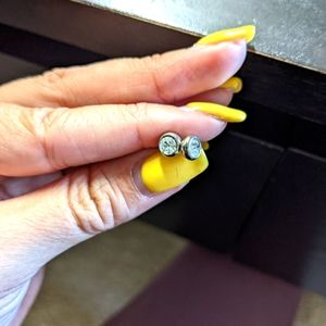 Matching necklace and stud earrings